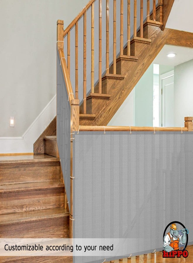HIPPO Baby Safety Net for Balcony & Staircase Railing Guard for Kids Safety Banister for Toddler Stairway Safety Net Protector (Grey, 0.8MTX4MT) - Image 4